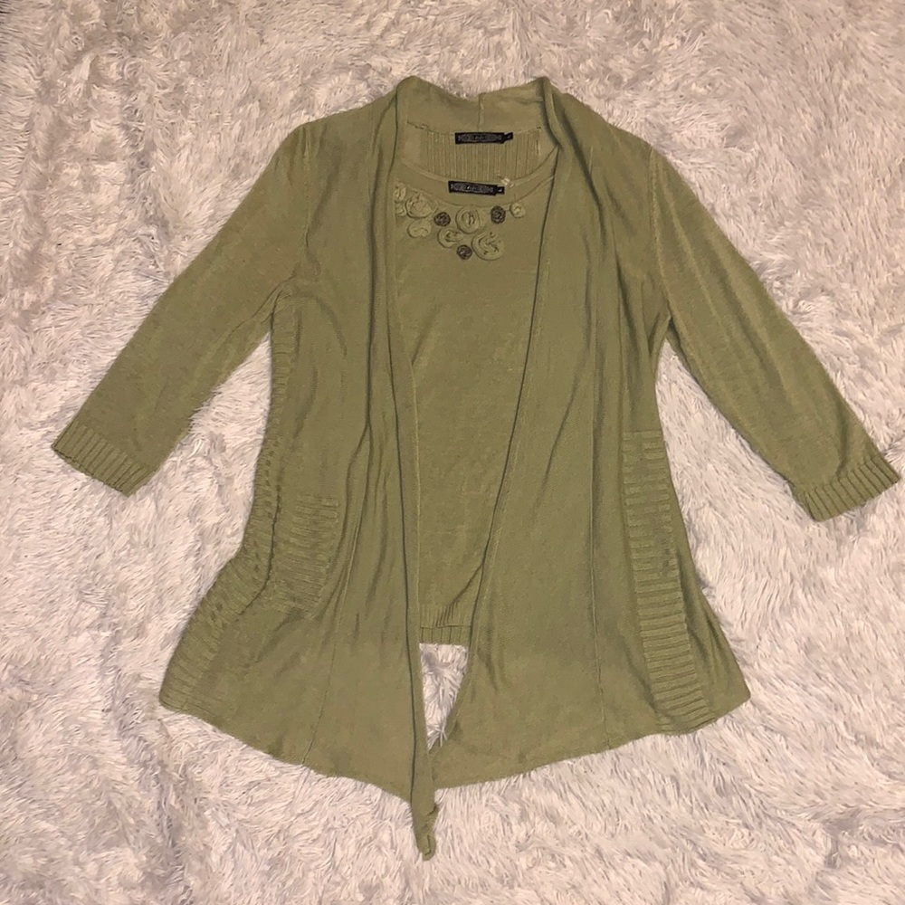 Y2K Zo Zo pea green 2 piece